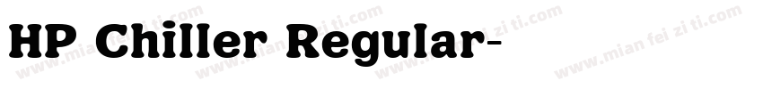HP Chiller Regular字体转换